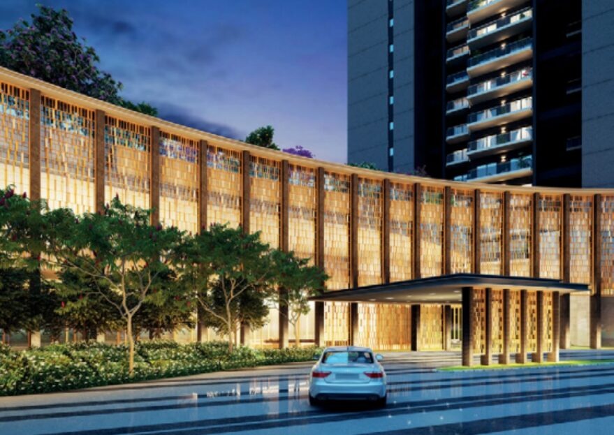 Krisumi Waterfall Residence apartment interior design 2BHK 3BHK